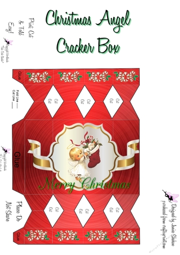 CHRISTMAS ANGEL CRACKER BOX