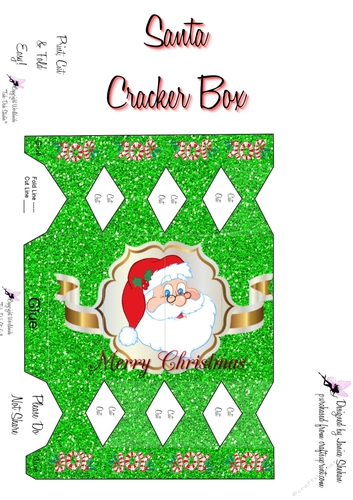 SANTA CRACKER GIFT FAVOR BOX