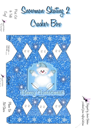 CRISTMAS SNOWMAN CRACKER GIFT FAVOR BOX 3
