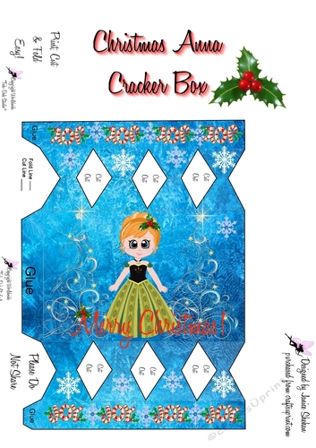 FROZEN ANNA CHRISTMAS CRACKER FAVOR GIFT BOX
