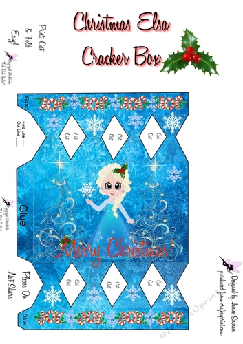 FROZEN ELSA CHRISTMAS CRACKER FAVOR GIFT BOX