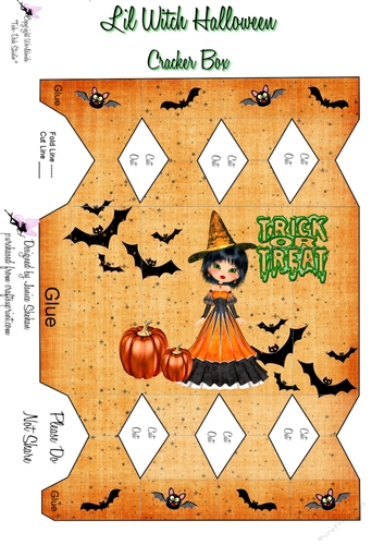 HALLOWEEN LIL WITCH GIFT FAVOR CRACKER BOX