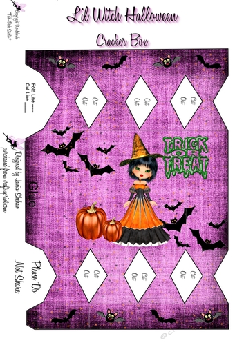 HALLOWEEN LIL WITCH GIFT FAVOR CRACKER BOX 3