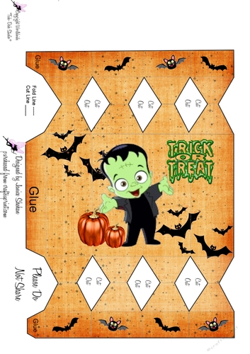 HALLOWEEN FRANKENSTEIN MONSTER GIFT FAVOR CRACKER BOX