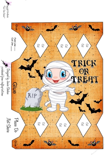HALLOWEEN  GIFT FAVOR CRACKER BOX