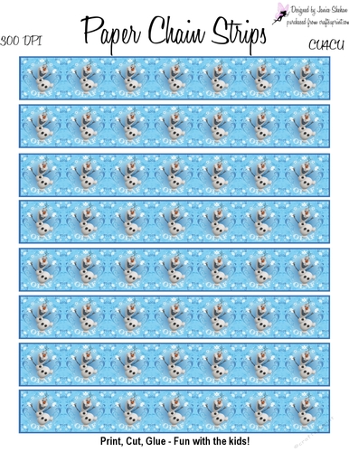 FROZEN ELSA ANNA OLAF PAPER CHAINS 6