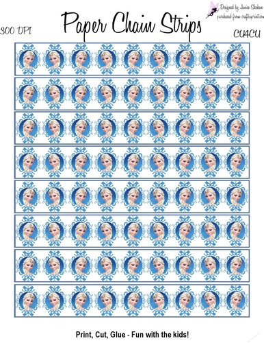 FROZEN ELSA ANNA OLAF PAPER CHAINS 7