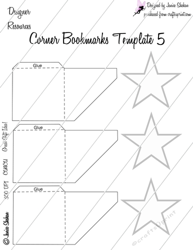 CORNER BOOKMARK & DECOUPAGE TEMPLATE #5