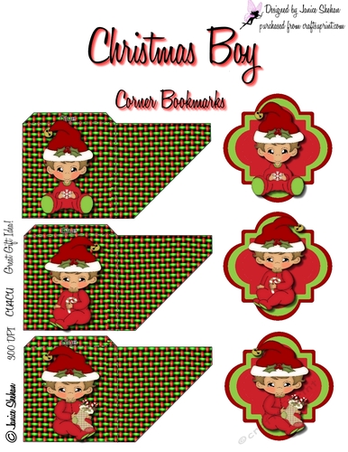 BABY CHRISTMAS 3D CORNER BOOKMARK