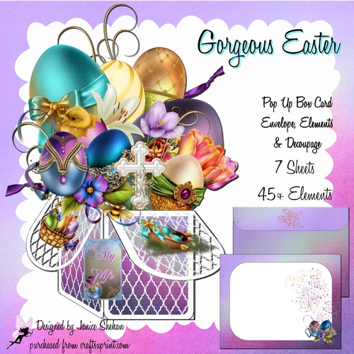 POP UP BOX CARD 3D KIT - GORGEOUS EASTER LATTICE CUT OUT