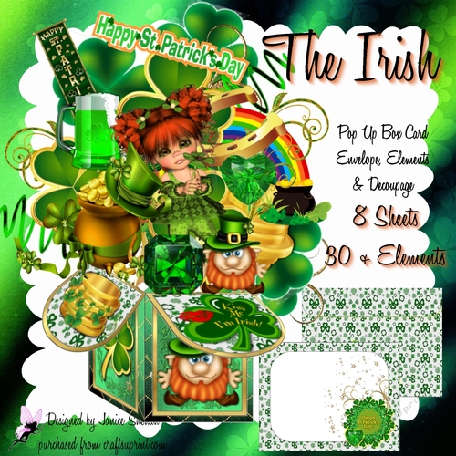 POP UP 3D BOX CARD KIT - ST. PATRICKS DAY - THE IRISH