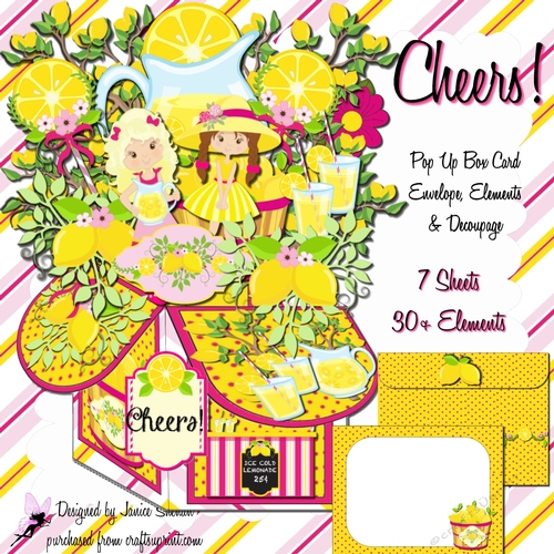 POP UP BOX CARD KIT 3D - CHEERS!