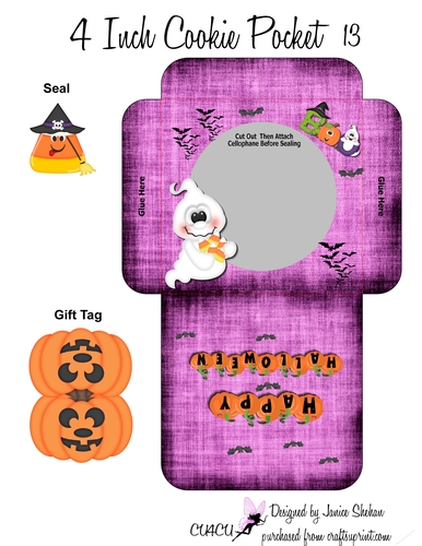 COOKIE POCKET 4 INCH - HALLOWEEN CP13