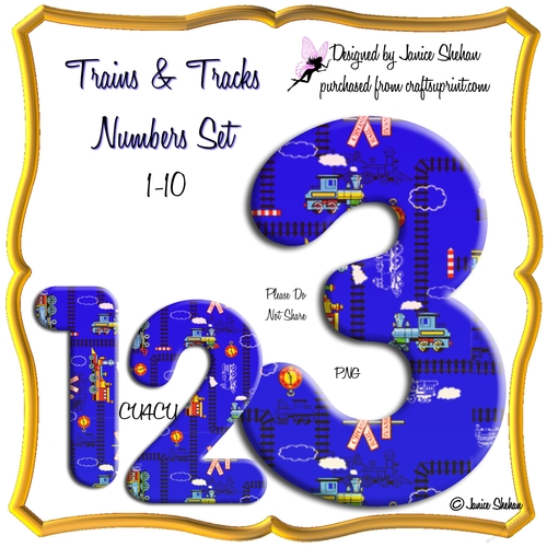 NUMBERS BOYS - TRAINS AND TRACKS SET