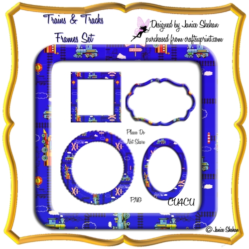 FRAMES BOYS - TRAINS AND TRACKS SET
