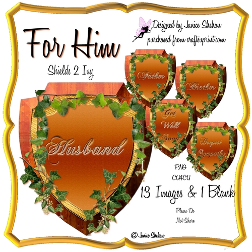 FOR HIM SHIELDS 2 IVY - WOODEN, MASCULINE, MANLY, MAN