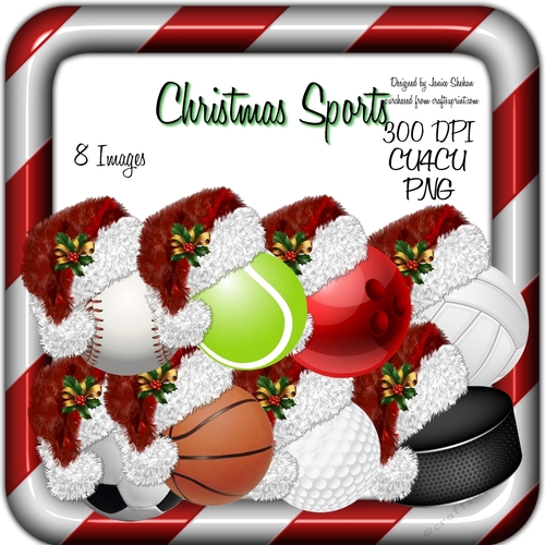 CHRISTMAS SPORTS CLIPART CLIP ART - SCRAPBOOKING PNG IMAGES