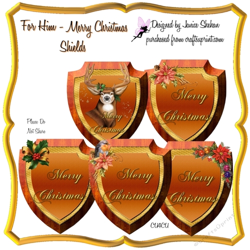 MERRY CHRISTMAS MATS - CHRISTMAS SHIELDS 2