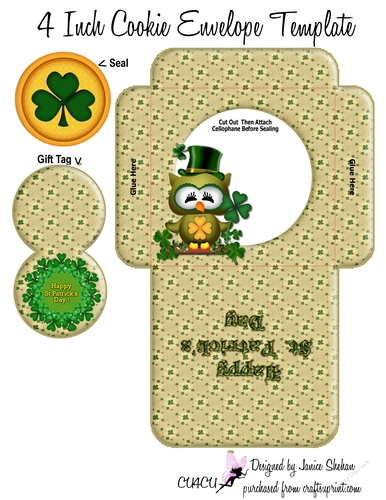 ST. PATRICKS DAY COOKIE POCKET ~ OWL