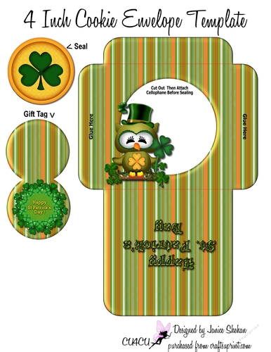 ST. PATRICKS DAY COOKIE POCKET ~ OWL 2