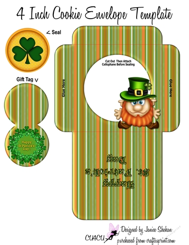 ST. PATRICKS DAY COOKIE POCKET ~ LEPRECHAUN CLOVERS 2
