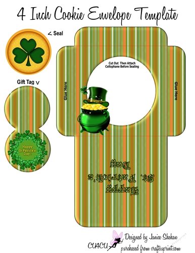 ST. PATRICKS DAY COOKIE POCKET ~ POT O GOLD