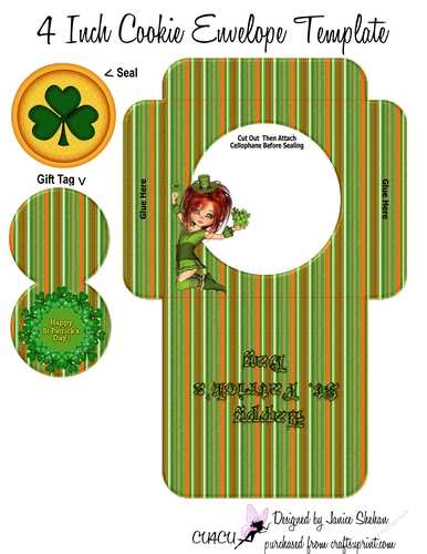 ST. PATRICKS DAY COOKIE POCKET ~ LITTLE LASS