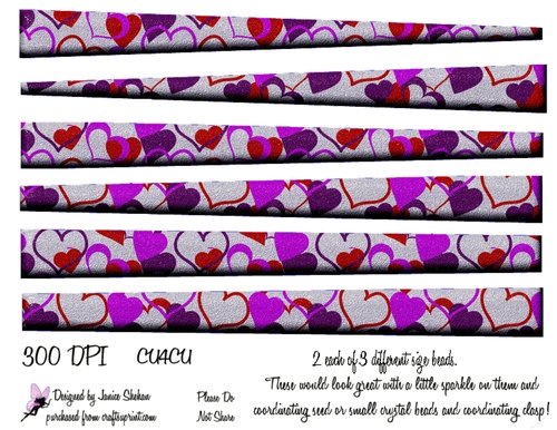 VALENTINES DAY PAPER BEADS - PB 5