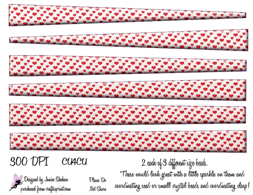 VALENTINES DAY PAPER BEADS - PB 6