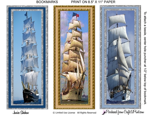 BOOKMARKS BOOK MARKS - TALL SHIPS 2
