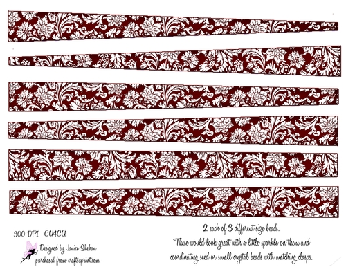 PAPER BEAD PB 34  - FLOWERS, FLORAL