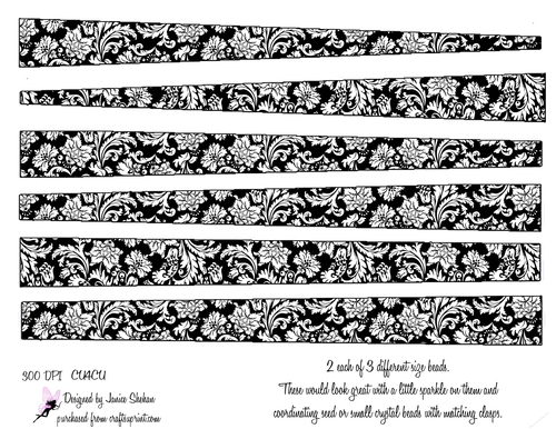 PAPER BEAD PB 35  - FLOWERS, FLORAL