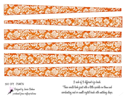 PAPER BEAD PB 37  - FLOWERS, FLORAL