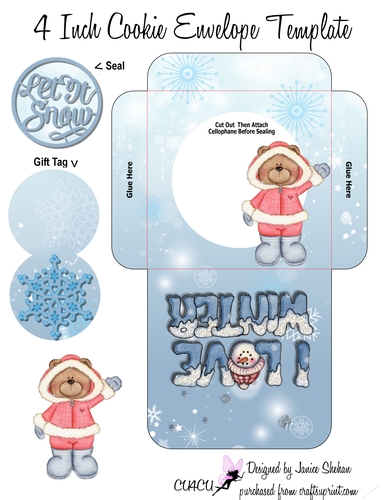 COOKIE POCKET - WINTER, BEARS, GIRL