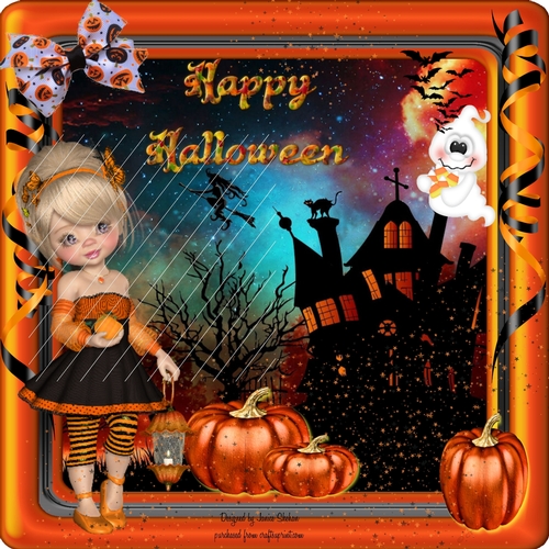 HALLOWEEN 8 INCH TOPPER, ENVELOPE DECOUPAGE KIT - HALLOWEEN CUTIE TOO