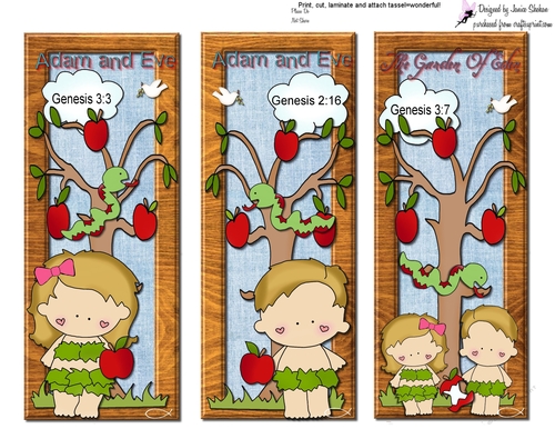 ADAM AND EVE BOOKMARKS CHRISTIAN
