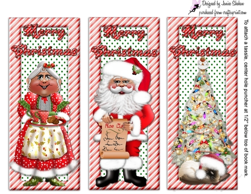 MR. AND MRS. SANTA CLAUS - BOOKMARKS BOOK MARK