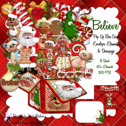 3D POP BOX CARD KIT - BELIEVE!