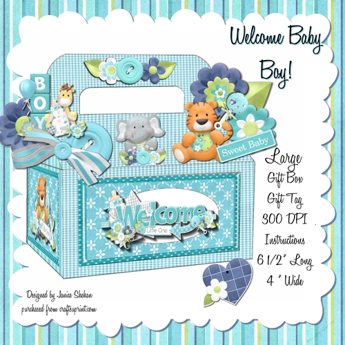 LARGE GIFT BOX - WELCOME BABY BOY