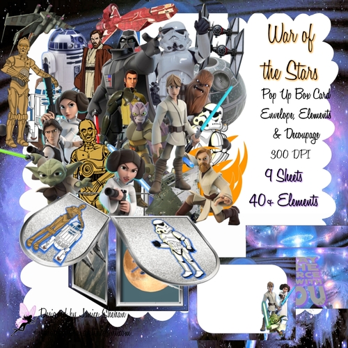 3D POP BOX CARD KIT - WAR OF THE STARS