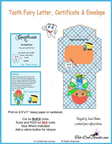 TOOTH FAIRY KIT-BOYS RED HAIR