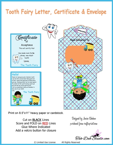 TOOTH FAIRY KIT-BOYS BLACK 