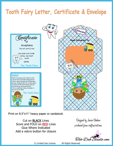 TOOTH FAIRY KIT-BOYS BROWN HAIR