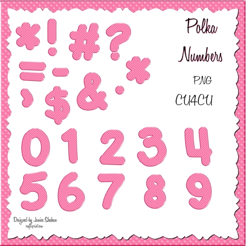 POLKA NUMBERS AND PUNCTUATION - ALPHABET LETTERS