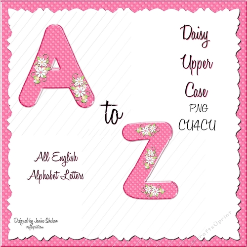 DAISY UPPER CASE - ALPHABET LETTERS