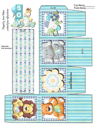 GENDER REVEAL BOX BABY BOY SHOWER