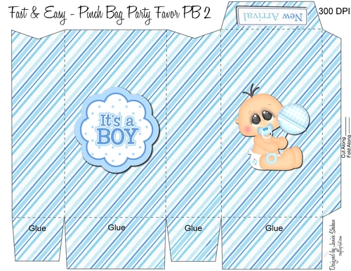BABY BOY SHOWER GIFT PINCH BAG PB 1