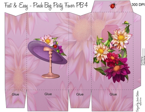 LADIES WOMEN DAHLIA GIFT PINCH BAG PB 4