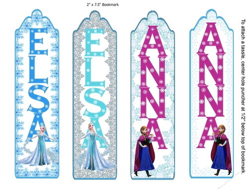 FROZEN BOOKMARKS ANNA ELSA OLAF KRISTOFF 