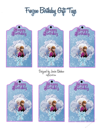 FROZEN BOOKMARKS ANNA ELSA OLAF KRISTOFF BIRTHDAY GIFT TAGS